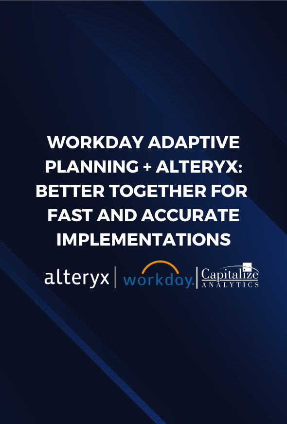 Workday Adaptive Planning + Alteryx Better Together for Fast, Accurate Implementations