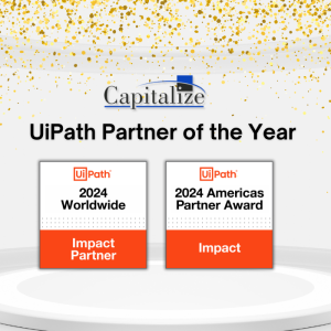 Capitalize Recognized as a UiPath 2024 Partner of the Year Award Winner